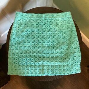 J. Crew Teal Mini Pencil Skirt
